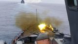 Артиллерийские стрельбы провели в Черном море экипажи кораблей ВМФ России