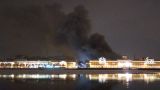 Здание Военно-морского института горит в Санкт-Петербурге
