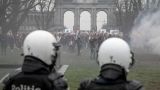 Погромщики раззадорили 50 тысяч человек на протесте против ограничений в Брюсселе