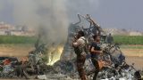 СМИ сообщили о многочисленных авиаударах в районе сбитого Ми-8 в Сирии