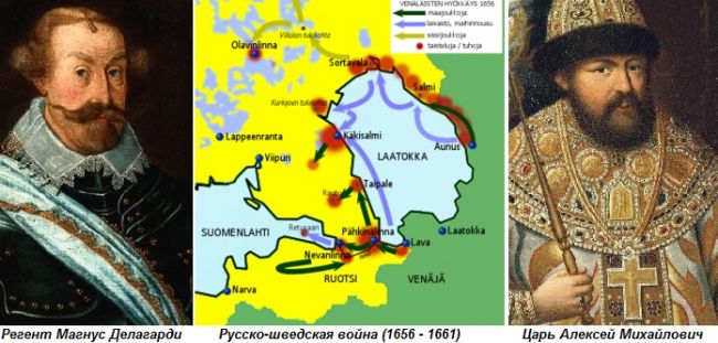 Русско шведская война 1656 1661 карта